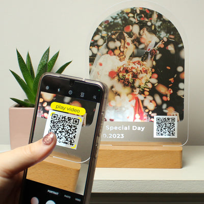 Personalised QR Photo Upload LED Light - Add Video Link