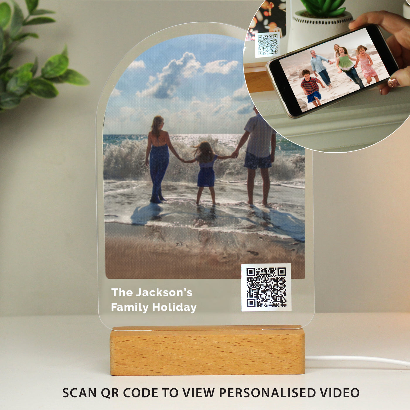 Personalised QR Photo Upload LED Light - Add Video Link