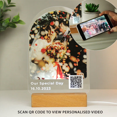 Personalised QR Photo Upload LED Light - Add Video Link