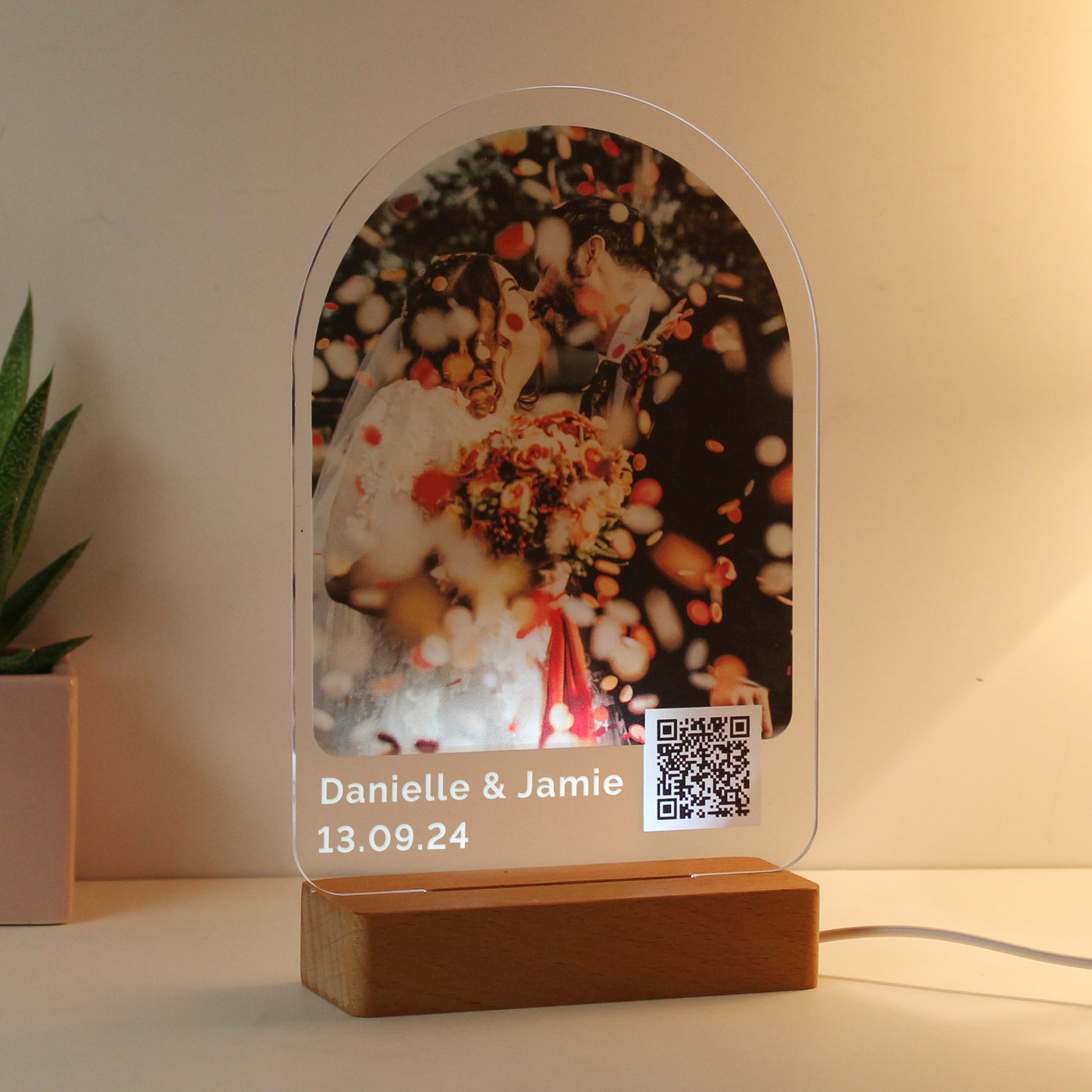 Personalised QR Photo Upload LED Light - Add Video Link