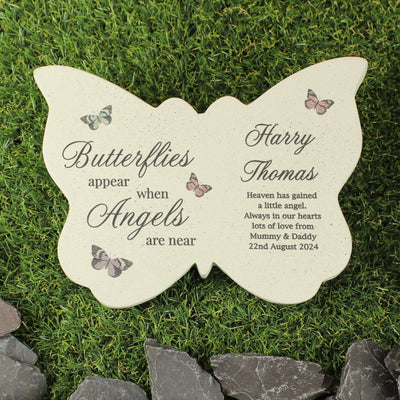 Personalised Butterflies Appear Memorial Printed Resin Butterfly