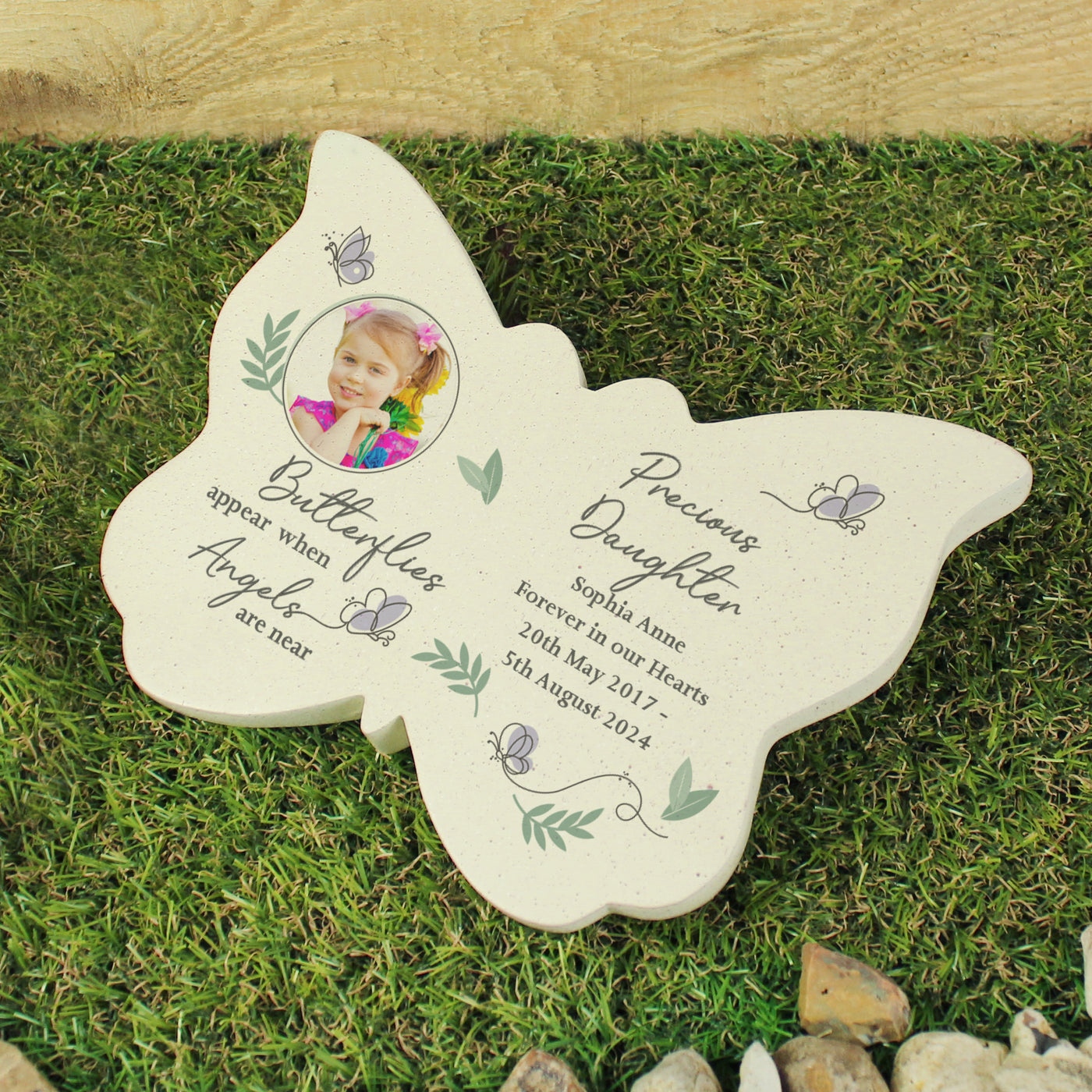 Personalised Butterflies Appear Photo Upload Memorial Resin Butterfly