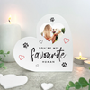 Personalised You're My Favourite Human Photo Upload Heart Ornament
