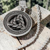Personalised Men's Stainless Steel Celtic Trinity Pendant Necklace