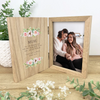 Personalised Wooden Pink Floral Book Photo Frame 7" x 5" Photo