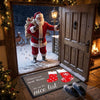 Personalised Festive Stockings Christmas Indoor Doormat