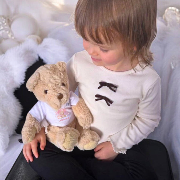 Personalised Christening Teddy & Ceramic Gift Hamper-Baby Girl or Boy UK