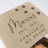 Personalised Wooden Photo Upload Pet Memorial Tealight Candle Holder