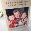 Personalised Wooden Photo Upload Memorial Tealight Candle Holder