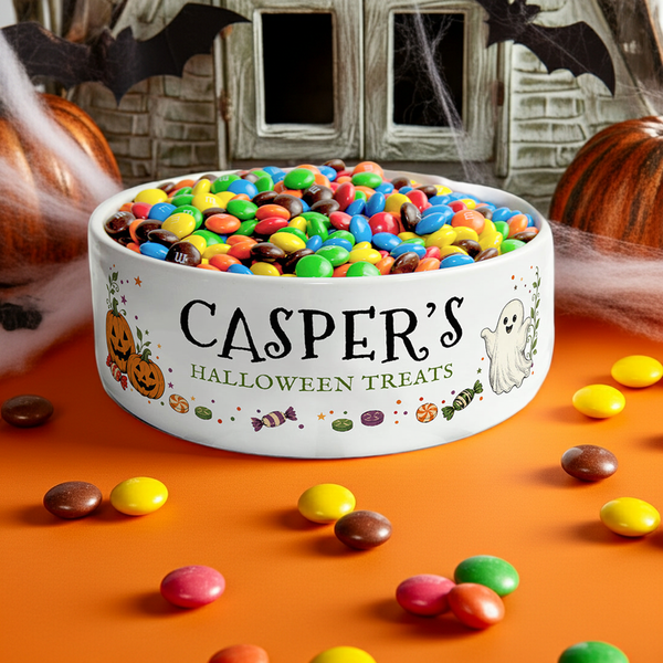 Personalised Halloween Ceramic Treats Serving Bowl