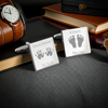 Personalised Hands and Feet New Baby Square Cufflinks