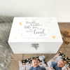 Personalised Twinkle Twinkle New Baby White Wooden Memory Box