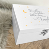 Personalised Twinkle Twinkle New Baby White Wooden Memory Box