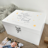 Personalised Twinkle Twinkle New Baby White Wooden Memory Box