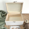 Personalised Jungle Animals New Baby White Wooden Memory Box