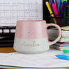 Personalised Name Pink Speckled Ceramic Mug