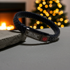 Personalised Men's Woven Leather Medical Bracelet