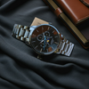 Handwriting Engraving Men's Stainless Steel Architect Apollo Black Watch