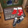 Personalised Festive Stockings Christmas Indoor Doormat