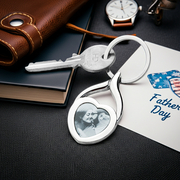 Personalised Heart Photo Upload Keyring