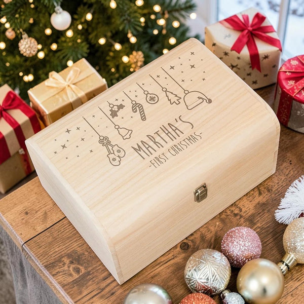 Personalised Baby's First Christmas Eve Chest