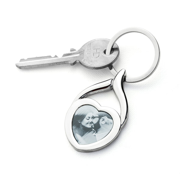 Personalised Heart Photo Upload Keyring