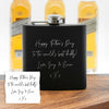 Personalised Own Handwriting Stainless Steel Black Hip Flask