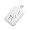 Personalised Own Handwriting Stainless Steel White Slimline Flask