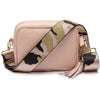 Personalised Elie Beaumont Cross Body Pink Leather Bag with Choice of Strap