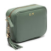 Personalised Elie Beaumont Cross Body Mint Leather Bag with Choice of Strap