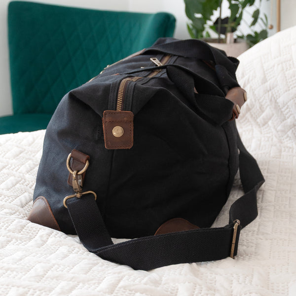 Monogrammed Luxury Waxed Canvas Holdall