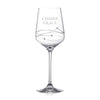 Personalised Spiral Wine Glass with Swarovski Crystals