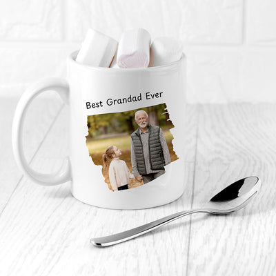 Personalised Best Grandad Photo Upload Ceramic Mug