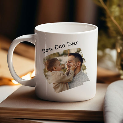 Personalised Best Dad Photo Upload Ceramic Mug