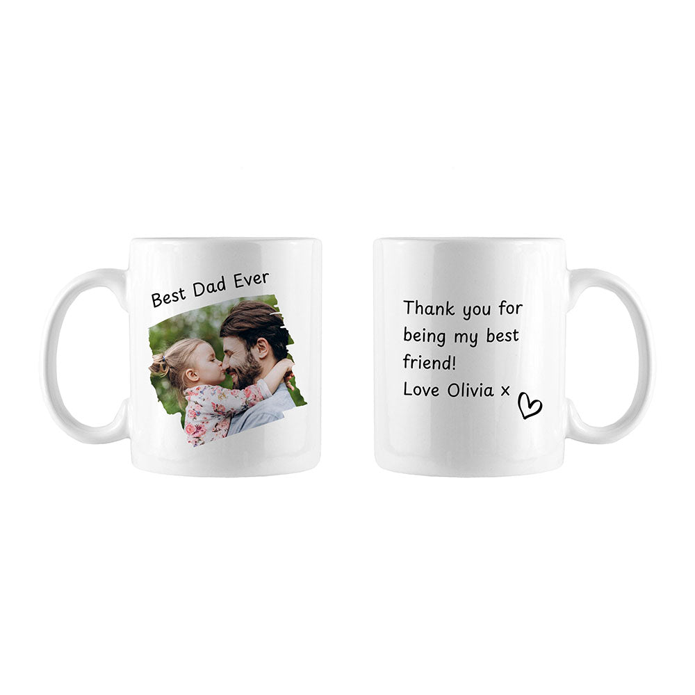 Personalised Best Dad Photo Upload Ceramic Mug