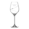 Personalised Helical Twist White Wine Glass with Swarovski Crystals