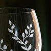 Personalised Floral Crystal Wine Glasses - Set of Two