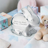 Personalised Silver Plated Rabbit Money Box