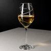 Personalised Graceful Arc White Wine Glass with Swarovski Crystals