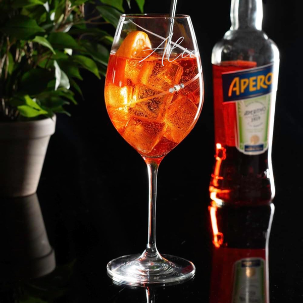 Personalised Graceful Arc White Wine Glass with Swarovski Crystals