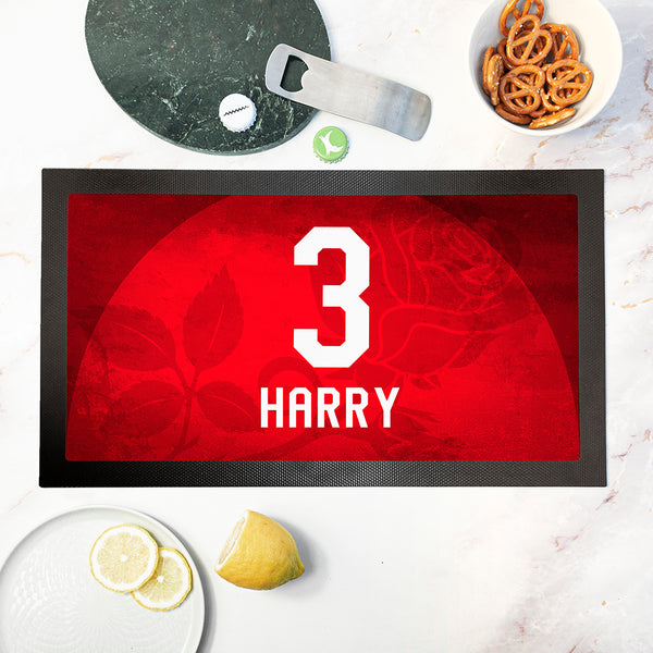 Personalised England Football Bar Mat