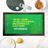 Personalised Football Quote Football Bar Mat