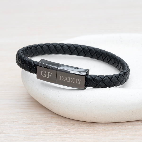 Personalised Men's USB-C to USB-A Charger Bracelet