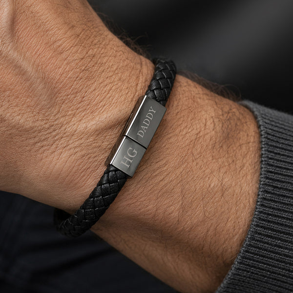 Personalised Men's USB-C to USB-A Charger Bracelet