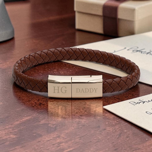 Personalised Men's USB-C to USB-A Charger Bracelet