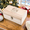 Personalised Festive Penguins Christmas Keepsake Chest