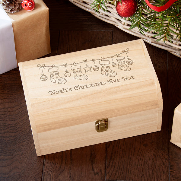 Personalised Christmas Stockings Keepsake Chest