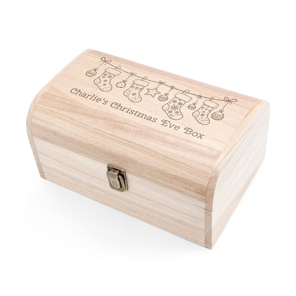 Personalised Christmas Stockings Keepsake Chest