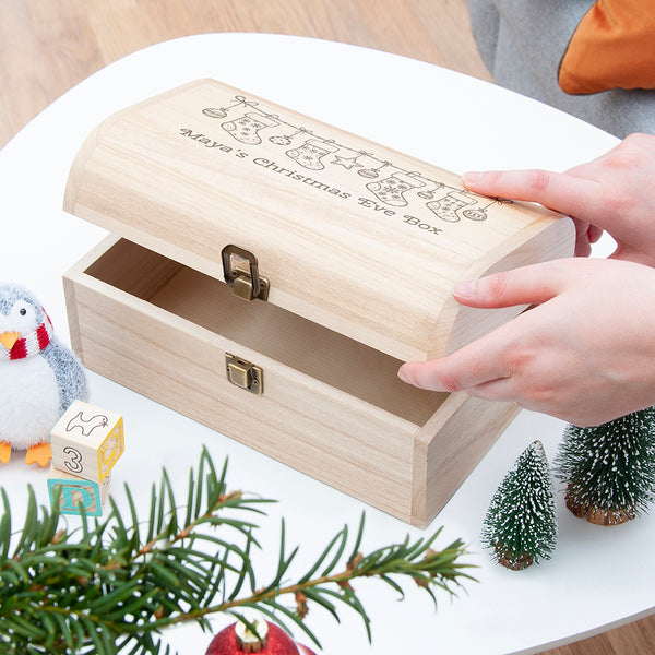 Personalised Christmas Stockings Keepsake Chest