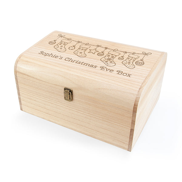 Personalised Christmas Stockings Keepsake Chest